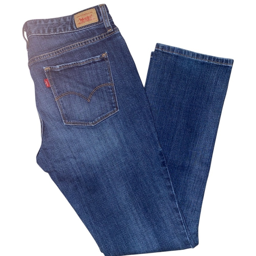 LEVI’S 552 Women’s Straight Leg Distressed Jeans in Medium BLU Wash Size 8 - Picture 4 of 7
